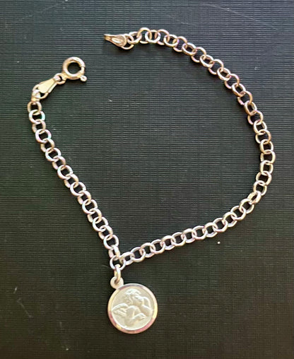 ITALY .925 Silver Charm/Chain Bracelet