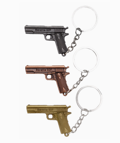 Beratta Pistol Metal Gun Keychain