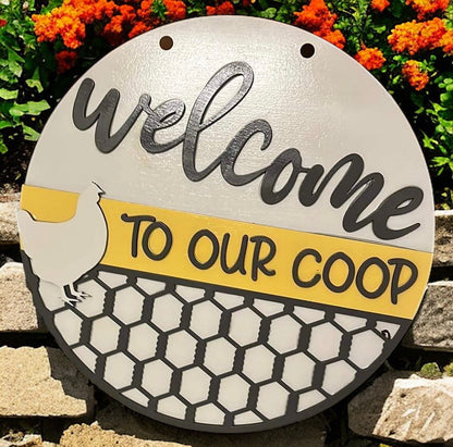 Custom Farmhouse Welcome Door Signs