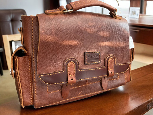 Mini Bronc Leather Briefcase