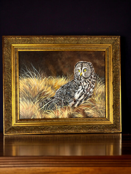 Great Grey Owl Original Oil Painting